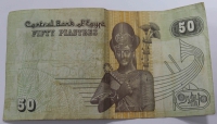 Банкнота 50 пиастров Египет, состояние VF - Мир монет