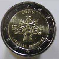 2 евро 2020г. Латвия. Латтгальская керамика,состояние UNC - Мир монет