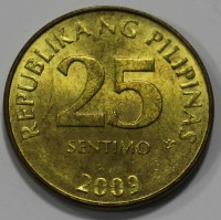 25 сентим 2009г. Филиппины, состояние UNC - Мир монет