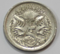 5 центов 1988г. Австралия, Ехидна, состояние ХF - Мир монет
