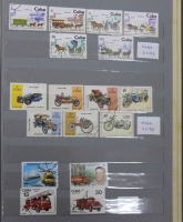 Почтовые  марки Кубы, история транспорта, машины и мотоциклы. - Мир монет