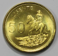 50 лисенте 1998г. Лесото. Всадник, состояние UNC - Мир монет