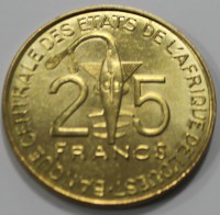 25 франков 2012г. Западно Африканский Валютный Союз, ФАО,  состояние UNC - Мир монет