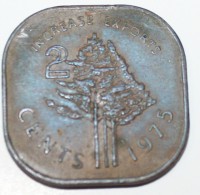 2 цента 1975г. Свазиленд. Лес на экспорт, состояние XF - Мир монет