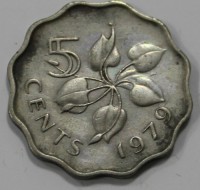 5 центов 1979г. Свазиленд. Растения, состояние XF - Мир монет