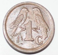1 цент 1994г. ЮАР, Птицы, состояние VF-XF - Мир монет