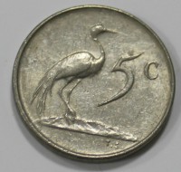 5 центов 1973г. ЮАР, Цапля, состояние aUNC - Мир монет