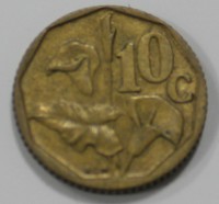 10 центов 1992г. ЮАР, Каллы, состояние VF - Мир монет