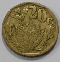 20 центов 1974г. ЮАР.  Цветы, состояние VF - Мир монет