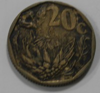 20 центов 1995г. ЮАР.  Цветы, состояние VF - Мир монет