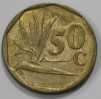 50 центов 1993г. ЮАР. Кактус, состояние VF - Мир монет
