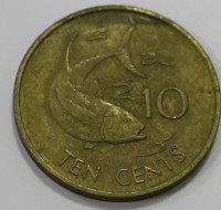 10 центов 1982г. Сейшелы, Тунец, состояние VF - Мир монет