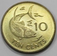 10 центов 2007г. Сейшелы, Тунец, состояние aUNC - Мир монет