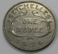 1 рупия 1974г. Британские Сейшелы, состояние UNC - Мир монет