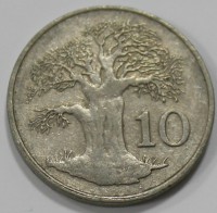 10 центов 1991 г. Зимбабве. Баобаб, состояние aUNC - Мир монет