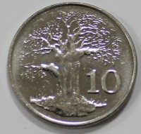 10 центов 2001 г. Зимбабве. Баобаб, состояние UNC - Мир монет