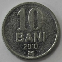 10 бан 2010 г. Молдова,состояние VF. - Мир монет