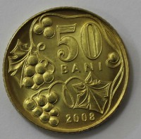 50 бан 2008 г. Молдова . Виноград ,состояние UNC. - Мир монет