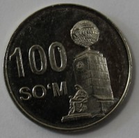 100 сом 2018г. Узбекистан, состояние UNC - Мир монет