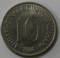 10 динар 1983 г. Социалистическая Югославия,состояние ХF - Мир монет