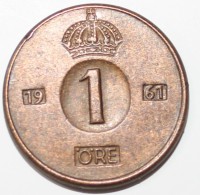 1 эре 1961г. Швеция, состояние VF. - Мир монет