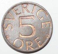 5 эре 1978. Швеция, состояние VF. - Мир монет