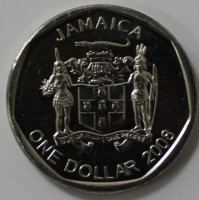 1 доллар 2008г. Ямайка,состояние UNC - Мир монет