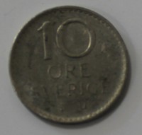 10 эре 1972г.Швеция, никель, состояние VF - Мир монет