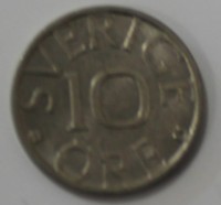 10 эре 1979г. Швеция, никель, состояние VF+ - Мир монет