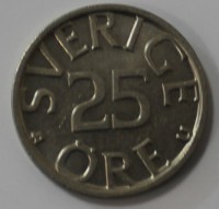 25 эре 1978г. Швеция,  никель, состояние ХF - Мир монет