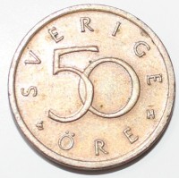 50 эре 2004г. Швеция,состояние VF - Мир монет