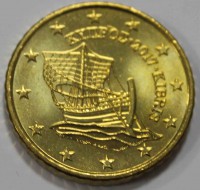 50 евроцентов  2008г.  Кипр, состояние VF - Мир монет