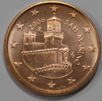 5 евроцентов  2006г. Сан-Марино, состояние UNC - Мир монет