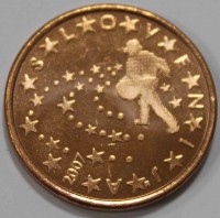 5 евроцентов  2007г. Словения, состояние UNC - Мир монет