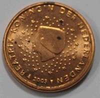 1 евроцент 2003г. Нидерланды, состояние aUNC - Мир монет