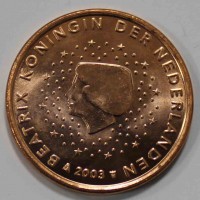 5 евроцентов 2003г. Нидерланды, состояние UNC - Мир монет