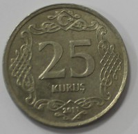 25 куруш 2011г. Турция,состояние VF - Мир монет
