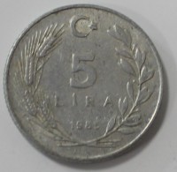 5 лир 1985г. Турция, состояние VF - Мир монет