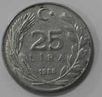 25 лир 1986г. Турция,состояние VF - Мир монет