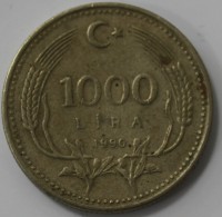 1000 лир 1990г. Турция,состояние VF - Мир монет