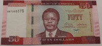 Банкнота  50 долларов 2016г. Либерия, состояние UNC - Мир монет