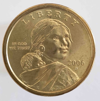 1 доллар 2006г. США, Р .   Парящий орел, состояние UNC. - Мир монет