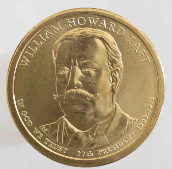 1 доллар 2013г. США.  Р . Уильям Тафт(1909-1913) , 27-й президент, состояние UNC - Мир монет
