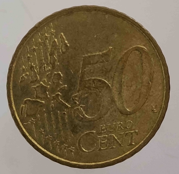 50 евроцентов  2002.г. Германия. J,  состояние VF - Мир монет
