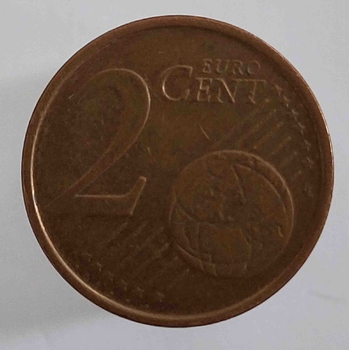 2 евроцента  2002.г. Германия. G,  состояние VF - Мир монет