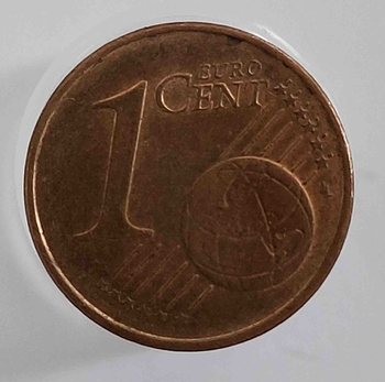 1 евроцент  2002.г. Германия. F,  состояние VF - Мир монет