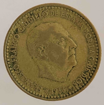 1 песета 1966г. Испания, состояние VF - Мир монет