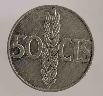 50 Сентимо 1966г. Испания, состояние VF - Мир монет