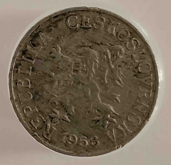 1 геллер 1958 г. Чехословакия , состояние XF - Мир монет