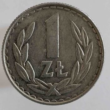 1 злотый 1986г. Польша, состояние XF - Мир монет